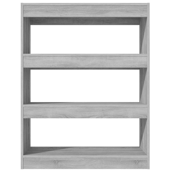 Bücherregal Raumteiler Grau Sonoma 80x103 cm