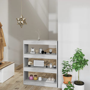 Bücherregal Raumteiler Grau Sonoma 80x103 cm