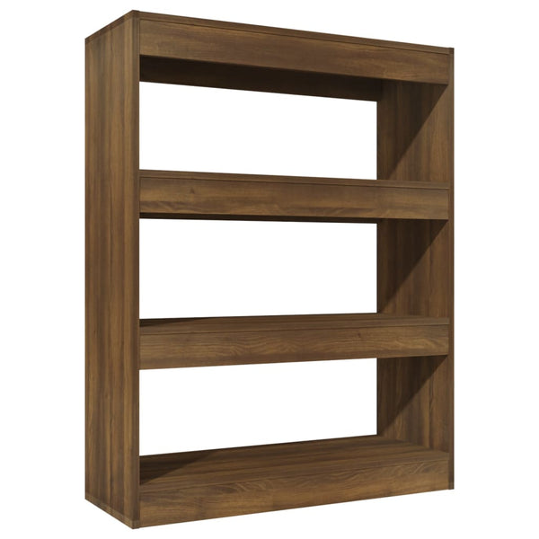 Bücherregal Raumteiler Braun Eiche 80x103 cm