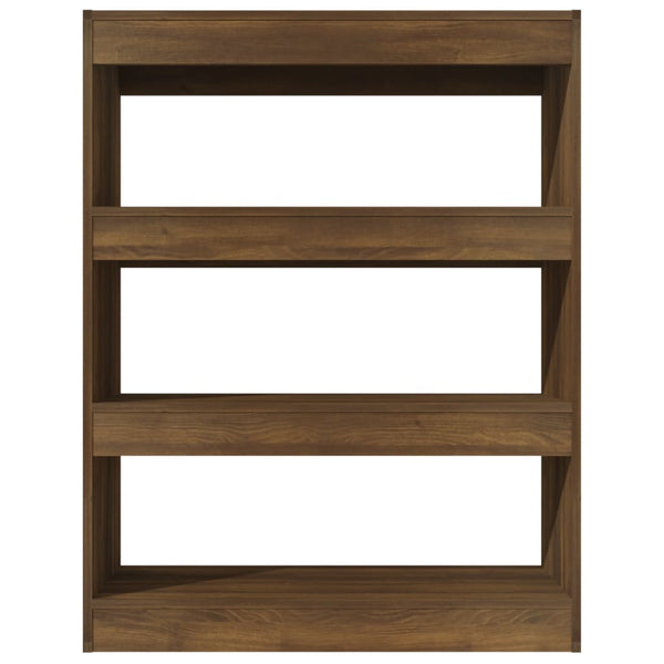 Bücherregal Raumteiler Braun Eiche 80x103 cm