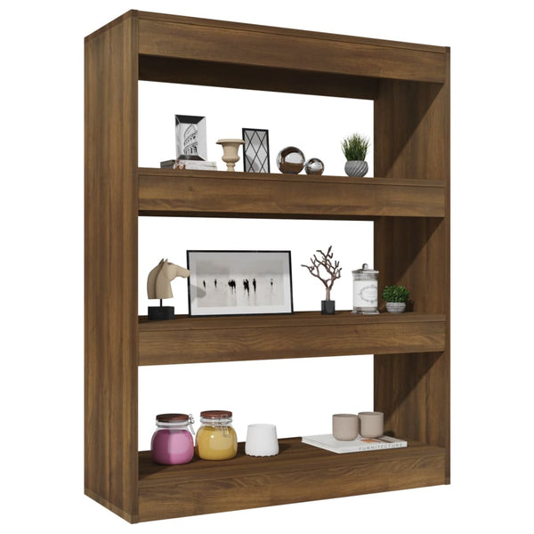 Bücherregal Raumteiler Braun Eiche 80x103 cm