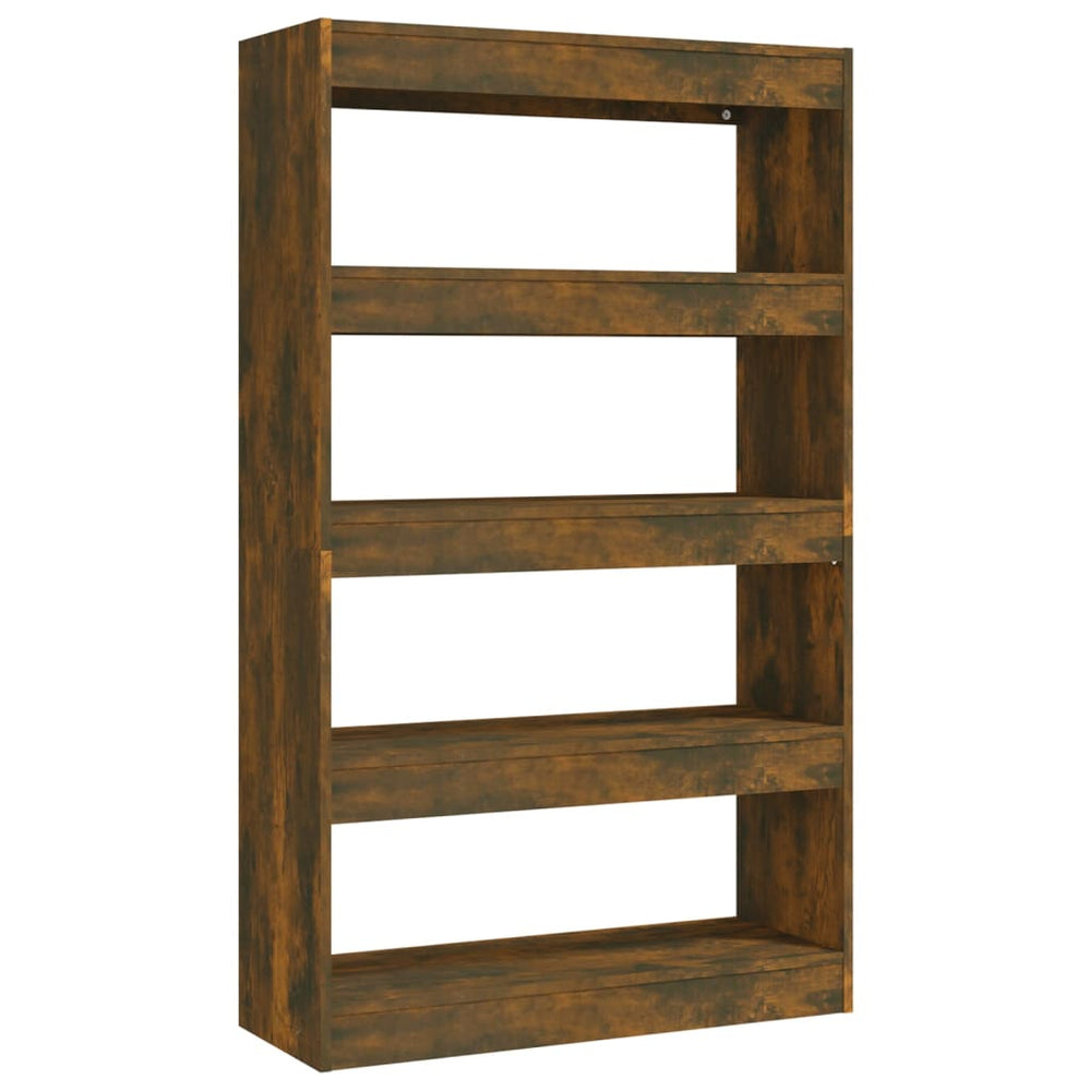 vidaXL Bibliothèque/séparateur de pièce Chêne fumé 80x30x135 cm Bois d'ingénierie