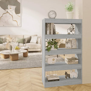 Graues Bücherregal Sonoma 80x135 cm