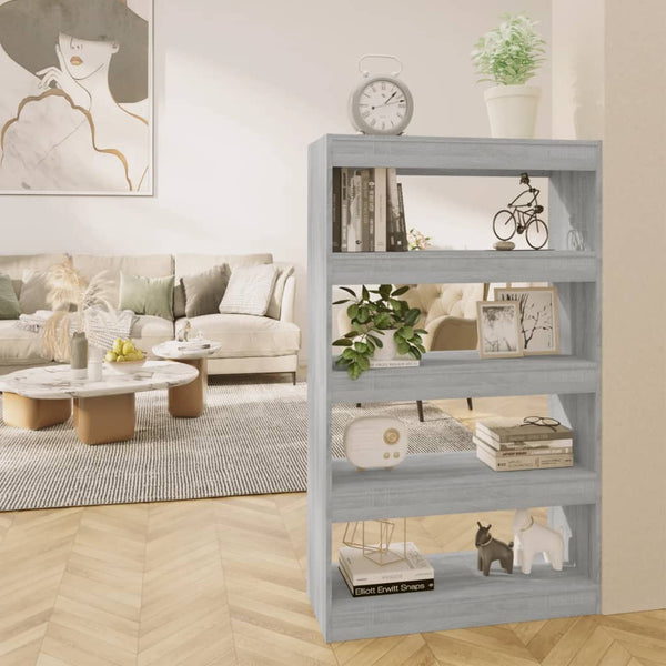 Graues Bücherregal Sonoma 80x135 cm