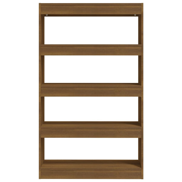Bücherregal Raumteiler Braun Eiche 80x30x135 cm