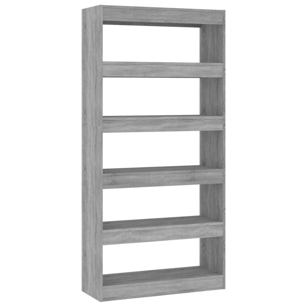 vidaXL Étagère/Séparateur de pièce Gris Sonoma 80x30x166 cm Aggloméré