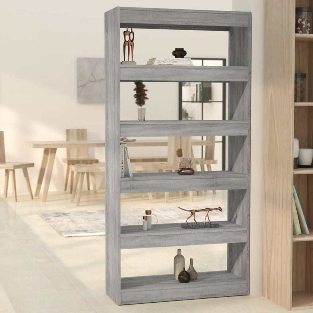 vidaXL Étagère/Séparateur de pièce Gris Sonoma 80x30x166 cm Aggloméré