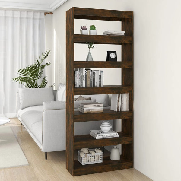 Bücherregal Raumteiler Räuchereiche 198 cm