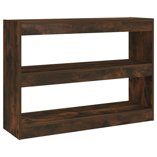 Bücherregal Raumteiler Räuchereiche 100x72 cm