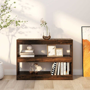 Bücherregal Raumteiler Räuchereiche 100x72 cm
