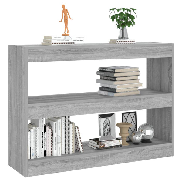 Bücherregal Raumteiler Grau Sonoma 100 cm