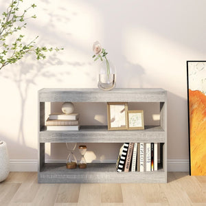 Bücherregal Raumteiler Grau Sonoma 100 cm