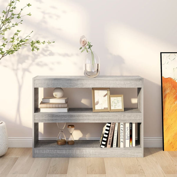 Bücherregal Raumteiler Grau Sonoma 100 cm