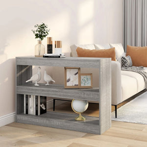 Bücherregal Raumteiler Grau Sonoma 100 cm