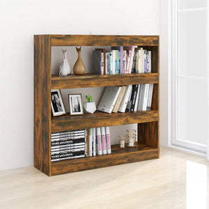 Bücherregal Raumteiler Räuchereiche 100x103 cm