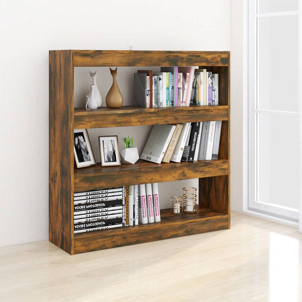 Bücherregal Raumteiler Räuchereiche 100x103 cm