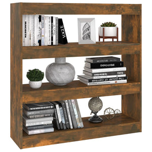 Bücherregal Raumteiler Räuchereiche 100x103 cm