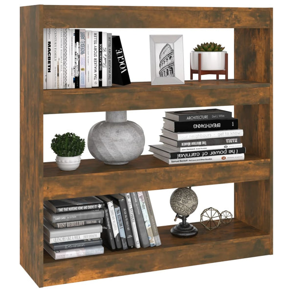 Bücherregal Raumteiler Räuchereiche 100x103 cm
