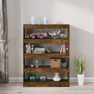 Bücherregal Raumteiler Räuchereiche 100x135 cm
