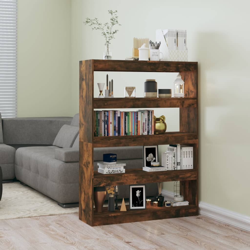 Bücherregal Raumteiler Räuchereiche 100x135 cm
