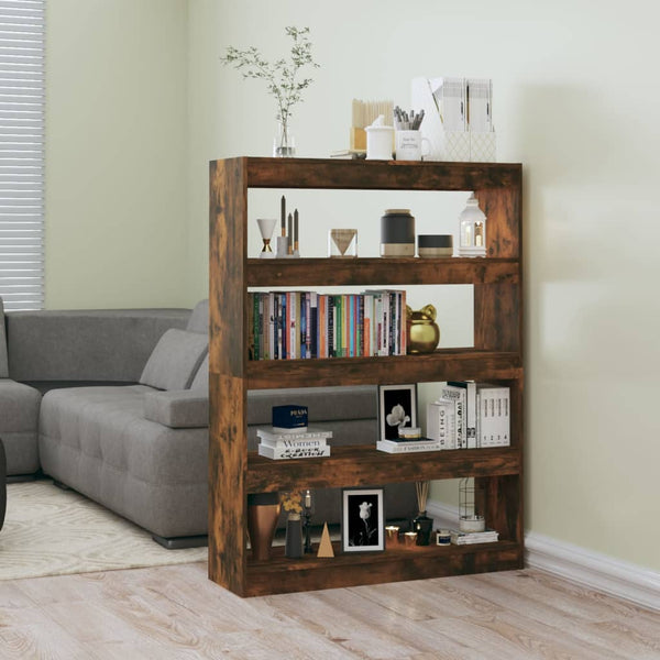 Bücherregal Raumteiler Räuchereiche 100x135 cm