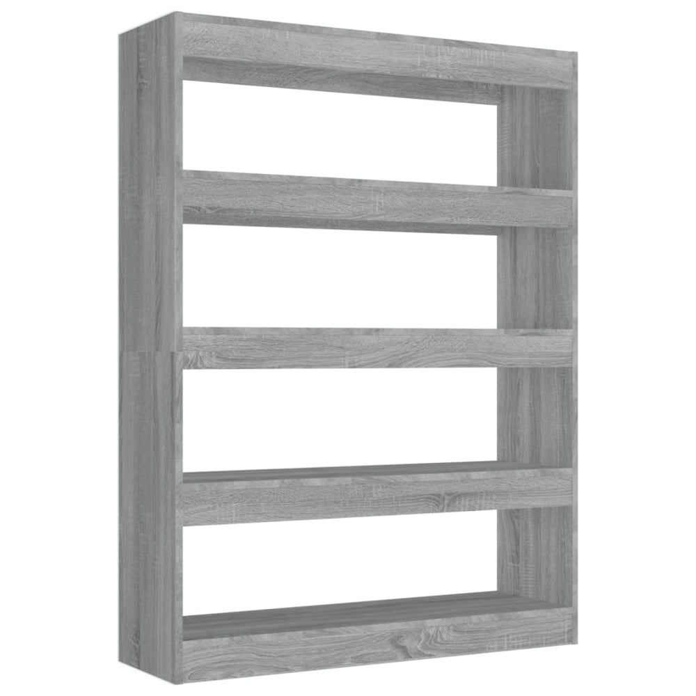 Bücherregal Raumteiler Grau Sonoma 100x135 cm