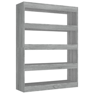 Bücherregal Raumteiler Grau Sonoma 100x135 cm
