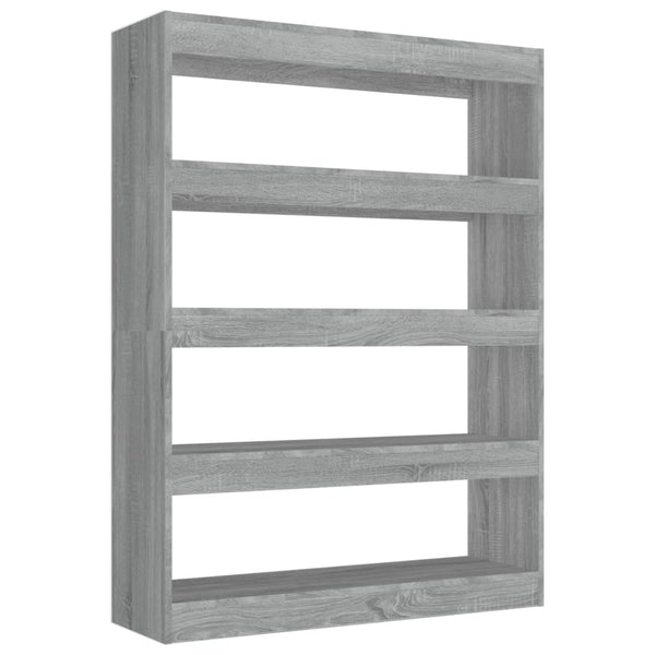 Bücherregal Raumteiler Grau Sonoma 100x135 cm