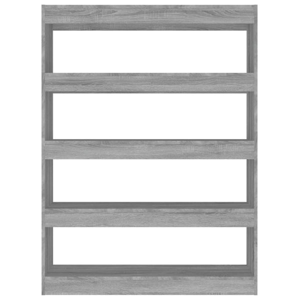 Bücherregal Raumteiler Grau Sonoma 100x135 cm