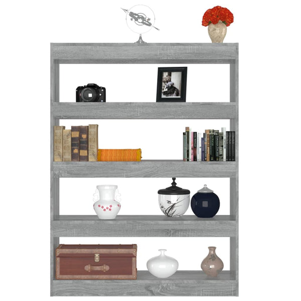 Bücherregal Raumteiler Grau Sonoma 100x135 cm