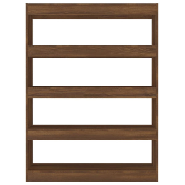 Bücherregal Raumteiler Braun Eichenoptik 100x135 cm