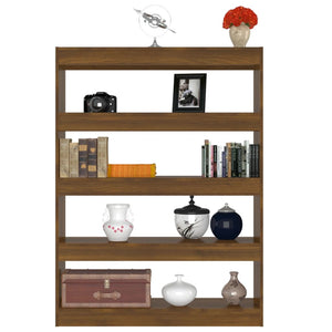 Bücherregal Raumteiler Braun Eichenoptik 100x135 cm