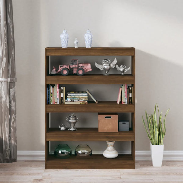 Bücherregal Raumteiler Braun Eichenoptik 100x135 cm
