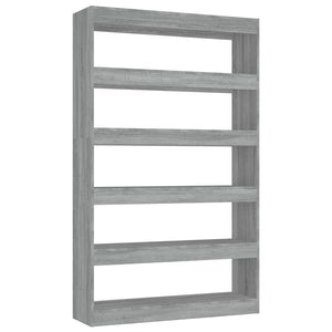 Bücherregal Raumteiler Grau Sonoma 100x30x166 cm