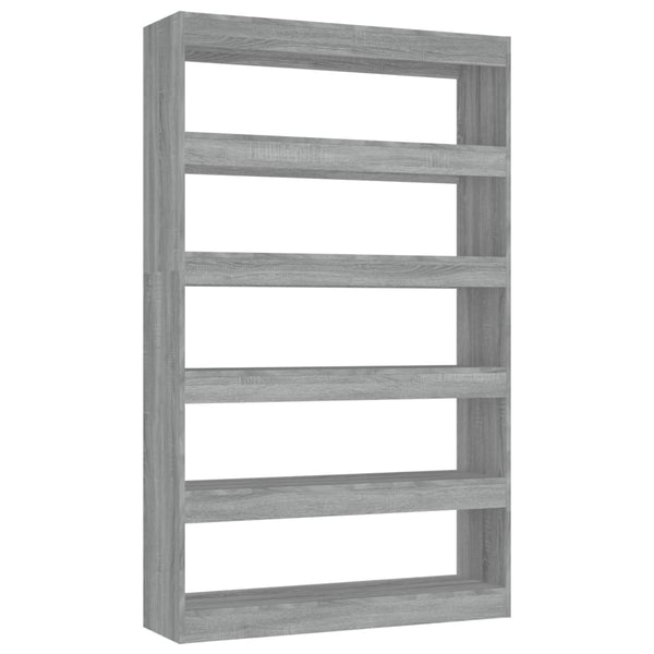 Bücherregal Raumteiler Grau Sonoma 100x30x166 cm