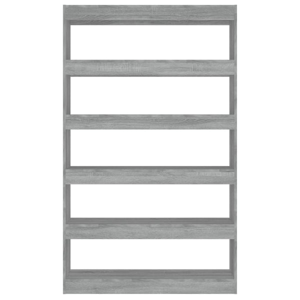Bücherregal Raumteiler Grau Sonoma 100x30x166 cm