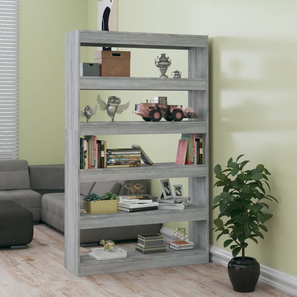vidaXL Bibliothèque/Séparateur de pièce Gris Sonoma 100x30x166 cm