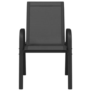 Stapelbare Gartenstühle 2er Set, Schwarz