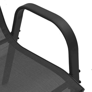 Stapelbare Gartenstühle 2er Set, Schwarz
