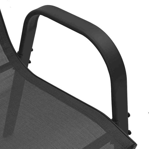 Stapelbare Gartenstühle 2er Set, Schwarz