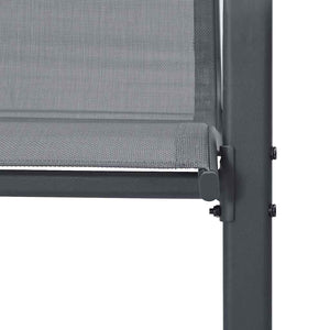 vidaXL Chaises de jardin empilables 2 pcs Gris textilène