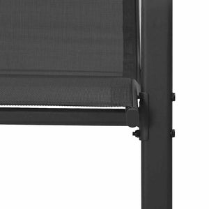 vidaXL Chaises de jardin empilables 4 pcs Noir Textilène