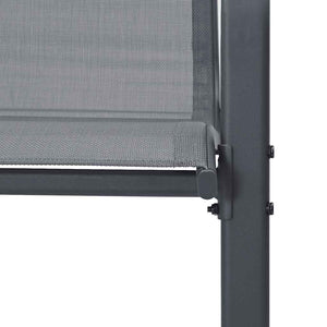 vidaXL Chaises de jardin empilables 4 pcs Gris textilène