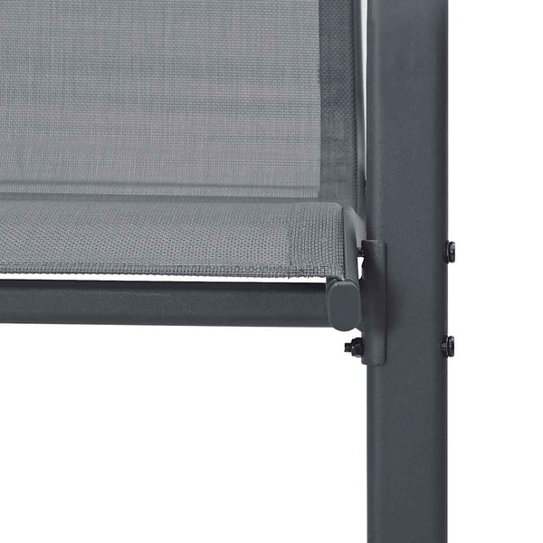 vidaXL Chaises de jardin empilables 4 pcs Gris textilène