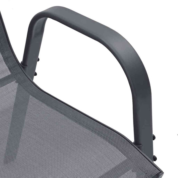 vidaXL Chaises de jardin empilables 4 pcs Gris textilène