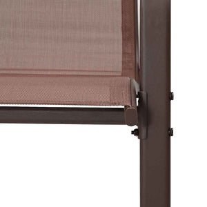 vidaXL Chaises de jardin empilables 4 pcs Marron Textilène