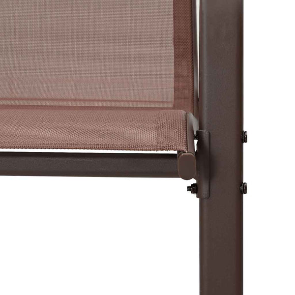 vidaXL Chaises de jardin empilables 4 pcs Marron Textilène