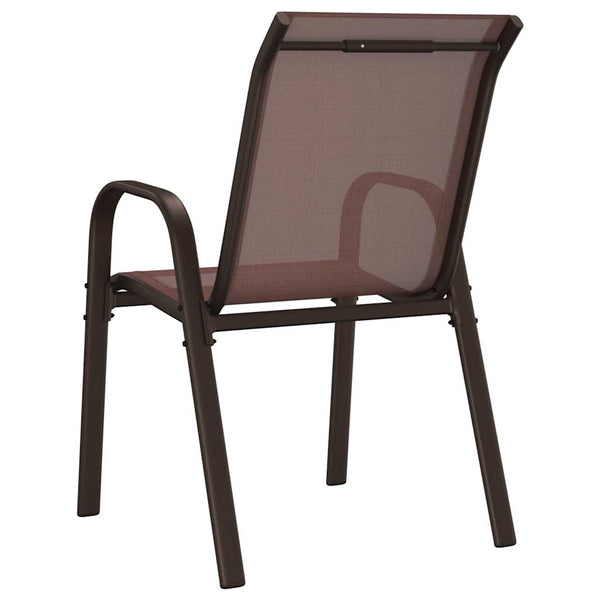 Stapelbare Gartenstühle 6er Set Braun