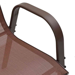Stapelbare Gartenstühle 6er Set Braun