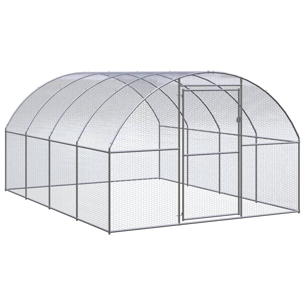 Outdoor-Hühnerstall 3x4x2 m Verzinkter Stahl